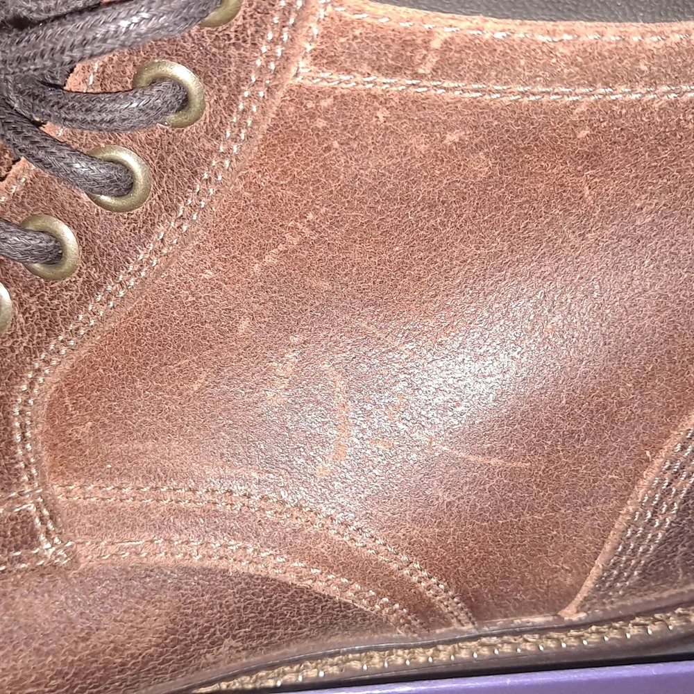 Men's 8.5 Marsen Cap Toe Leather Lace-Up Hiker Boots Mahogany‎ Flag Ltd